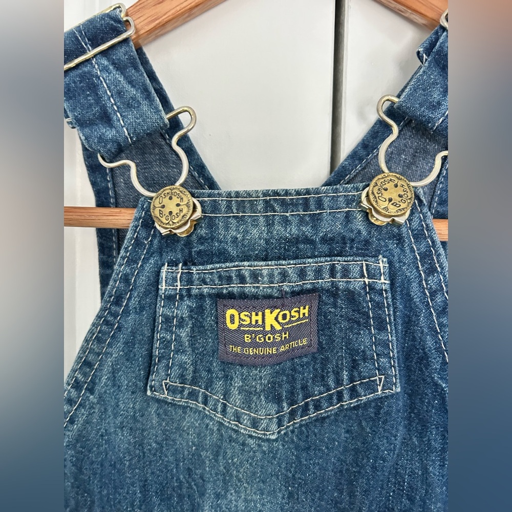 Vintage Osh Kosh Vestback Denim Overalls 24 Months Made In USA - Picture 6 of 8